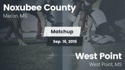 Matchup: Noxubee County vs. West Point  2016