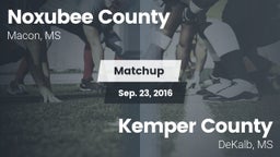 Matchup: Noxubee County vs. Kemper County  2016