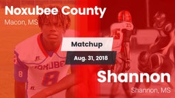 Matchup: Noxubee County vs. Shannon  2018