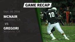 Recap: McNair  vs. Gregori  2016