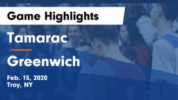 Tamarac  vs Greenwich Game Highlights - Feb. 15, 2020