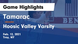 Tamarac  vs Hoosic Valley Varsity Game Highlights - Feb. 12, 2021