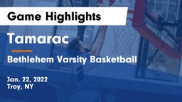 Tamarac  vs Bethlehem Varsity Basketball Game Highlights - Jan. 22, 2022