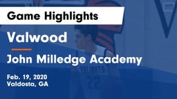 Valwood  vs John Milledge Academy  Game Highlights - Feb. 19, 2020