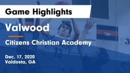 Valwood  vs Citizens Christian Academy  Game Highlights - Dec. 17, 2020