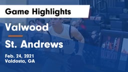 Valwood  vs St. Andrews  Game Highlights - Feb. 24, 2021