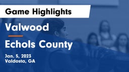 Valwood  vs Echols County Game Highlights - Jan. 5, 2023