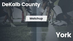 Matchup: DeKalb County vs. York Institute  2016