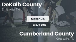 Matchup: DeKalb County vs. Cumberland County  2016