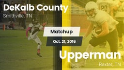 Matchup: DeKalb County vs. Upperman  2016
