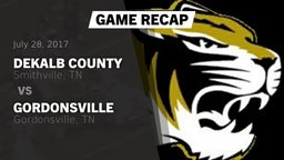 Recap: DeKalb County  vs. Gordonsville  2017