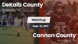 Matchup: DeKalb County vs. Cannon County  2017