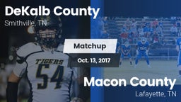Matchup: DeKalb County vs. Macon County  2017