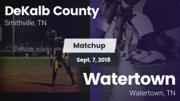 Matchup: DeKalb County vs. Watertown  2018