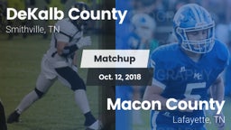 Matchup: DeKalb County vs. Macon County  2018