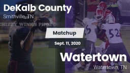 Matchup: DeKalb County vs. Watertown  2020
