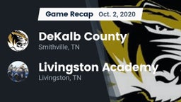 Recap: DeKalb County  vs. Livingston Academy 2020