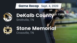 Recap: DeKalb County  vs. Stone Memorial  2020