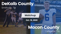 Matchup: DeKalb County vs. Macon County  2020
