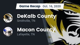 Recap: DeKalb County  vs. Macon County  2020
