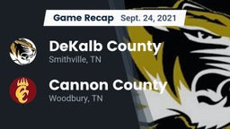 Recap: DeKalb County  vs. Cannon County  2021