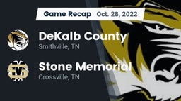 Recap: DeKalb County  vs. Stone Memorial  2022