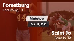 Matchup: Forestburg vs. Saint Jo  2016