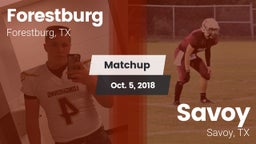 Matchup: Forestburg vs. Savoy  2018