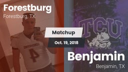 Matchup: Forestburg vs. Benjamin  2018