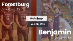 Matchup: Forestburg vs. Benjamin  2019