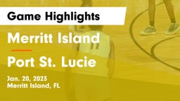 Merritt Island  vs Port St. Lucie  Game Highlights - Jan. 20, 2023
