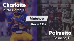 Matchup: Charlotte vs. Palmetto  2016