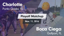 Matchup: Charlotte vs. Boca Ciega  2016