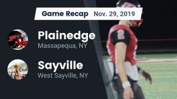 Recap: Plainedge  vs. Sayville  2019