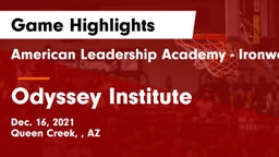 American Leadership Academy - Ironwood vs Odyssey Institute Game Highlights - Dec. 16, 2021