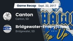 Recap: Canton  vs. Bridgewater-Emery/Ethan 2017