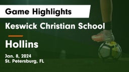 Keswick Christian School vs Hollins Game Highlights - Jan. 8, 2024