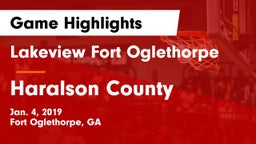 Lakeview Fort Oglethorpe  vs Haralson County  Game Highlights - Jan. 4, 2019