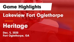 Lakeview Fort Oglethorpe  vs Heritage  Game Highlights - Dec. 5, 2020