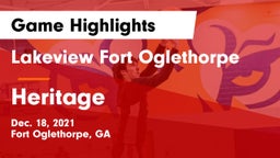 Lakeview Fort Oglethorpe  vs Heritage  Game Highlights - Dec. 18, 2021