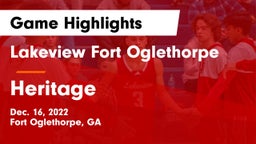 Lakeview Fort Oglethorpe  vs Heritage Game Highlights - Dec. 16, 2022