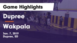 Dupree  vs Wakpala Game Highlights - Jan. 7, 2019