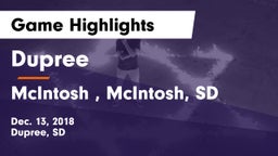 Dupree  vs McIntosh , McIntosh, SD Game Highlights - Dec. 13, 2018