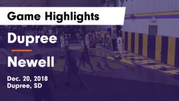 Dupree  vs Newell Game Highlights - Dec. 20, 2018