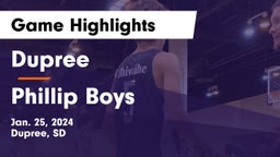 Dupree  vs Phillip Boys Game Highlights - Jan. 25, 2024