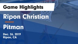 Ripon Christian  vs Pitman  Game Highlights - Dec. 26, 2019