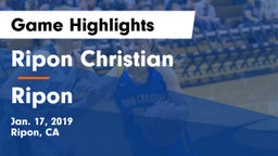 Ripon Christian  vs Ripon  Game Highlights - Jan. 17, 2019