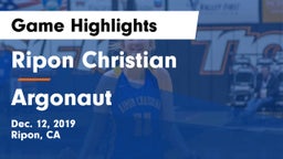 Ripon Christian  vs Argonaut Game Highlights - Dec. 12, 2019