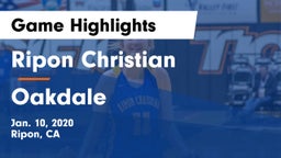 Ripon Christian  vs Oakdale  Game Highlights - Jan. 10, 2020
