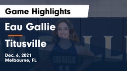 Eau Gallie  vs Titusville  Game Highlights - Dec. 6, 2021